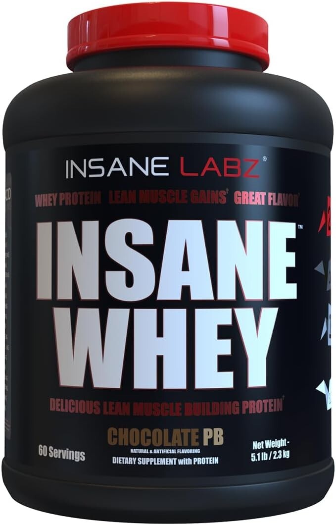 INSANE WHEY CHOC PB PROTEIN BY INSANE LABZ GREAT TASTING MEAL REPLACEMENT