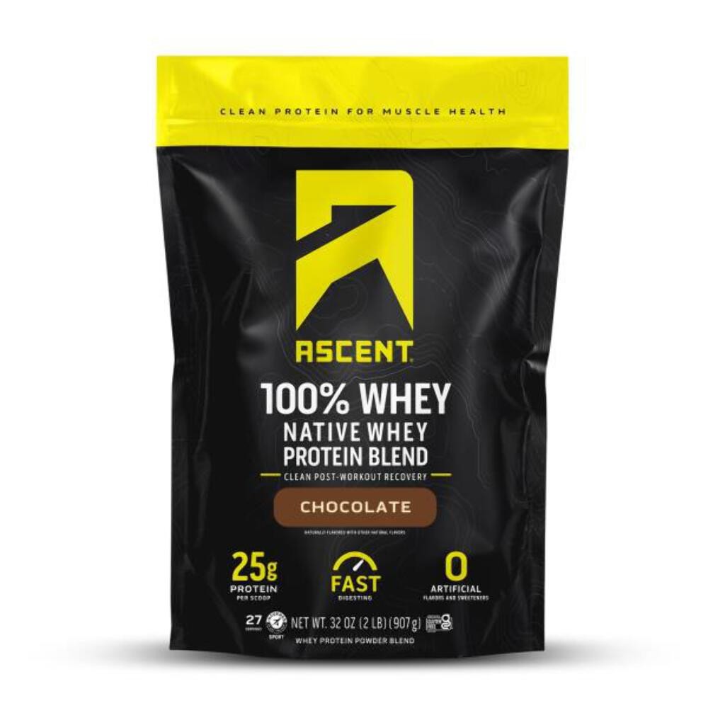 9/26 Ascent 100% Whey Protein Powder – Post Workout Whey Protein Isolate, Zero A