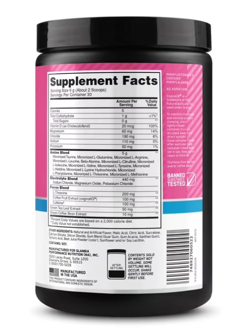 Optimum Nutrition Essential Amino Energy Hydration Plus Focus Powder, Watermelon