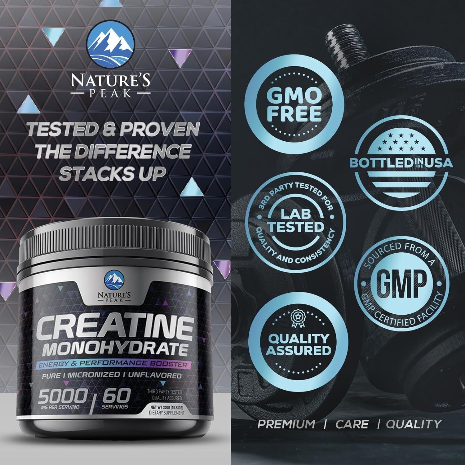 Creatine Monohydrate Micronized Powder 5000mg – Unflavored – Workout Supplement