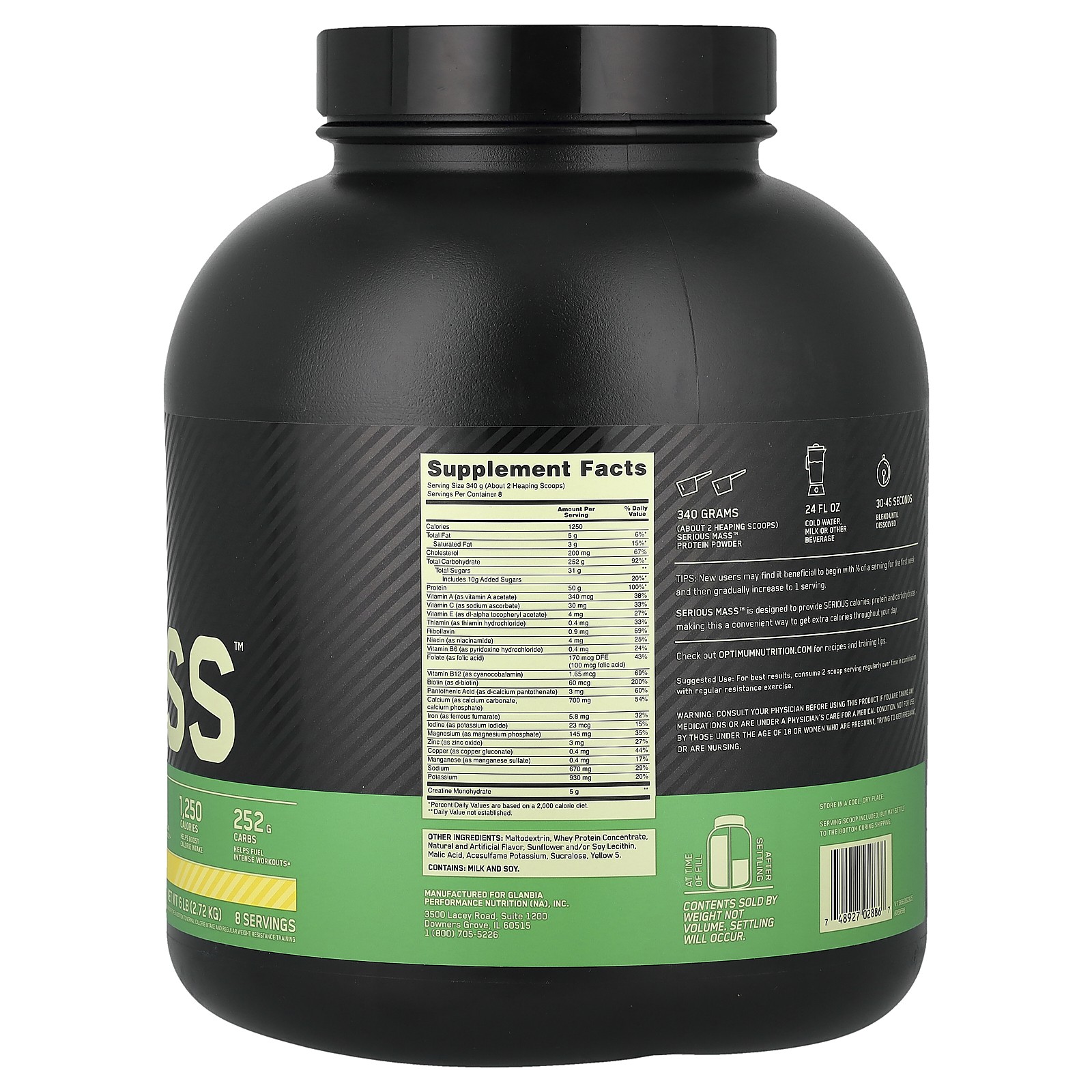 Serious Mass™, Banana, 6 lb (2.72 kg)