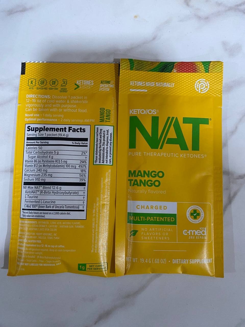 🔥K1 Ketones BUY ONE PACK no minimum NAT Pruvit Ketone Keto K_1 K-1🔥