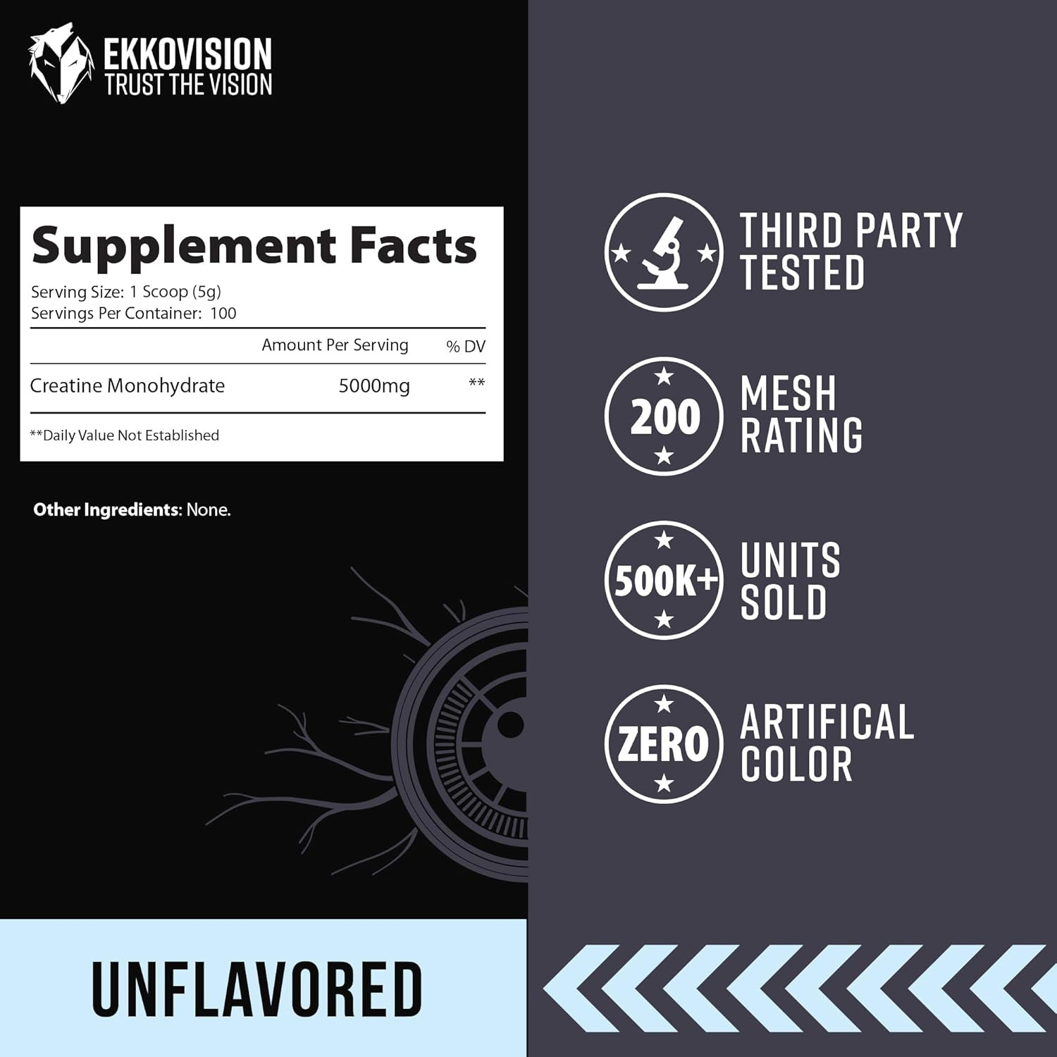 Micronized Creatine Monohydrate Powder, Unflavored, 100 Servings