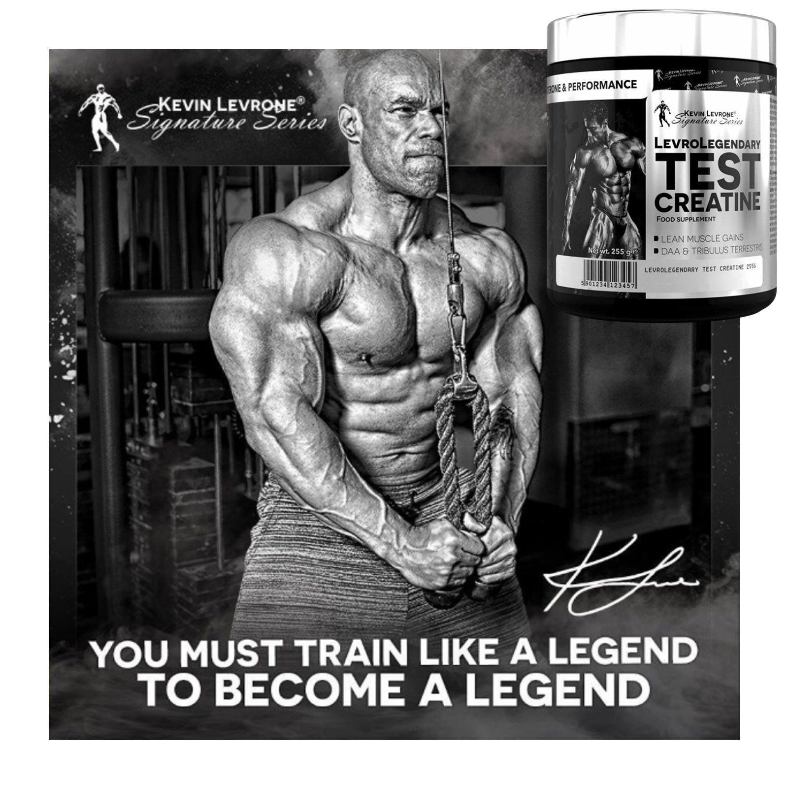 LEVROLEGENDARY TEST CREATINE 255g – Muscle Strength Testo Booster Tribulus & DAA