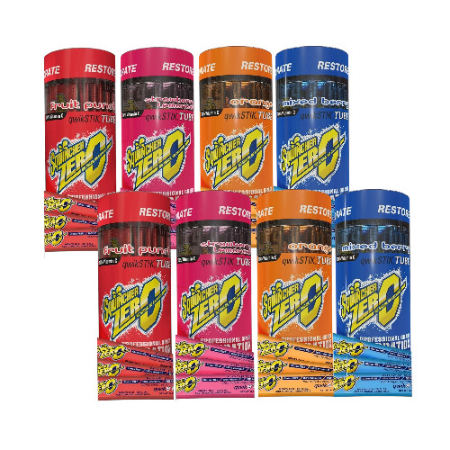 Sqwincher ZERO Sugar Free Electrolyte Powder Beverage MIXED 80 Qwik Stik 8 Tubes