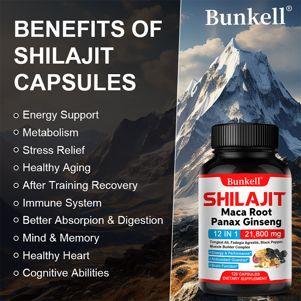 SHILAJIT Maca Root Panax Ginseng extract Muscle Health Energy&Performancesupport