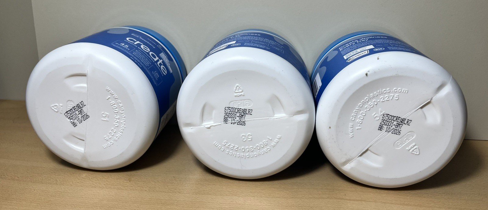 Create Creatine Monohydrate Gummies ￼ Three Containers 45 Gummies Each Blue Rasp
