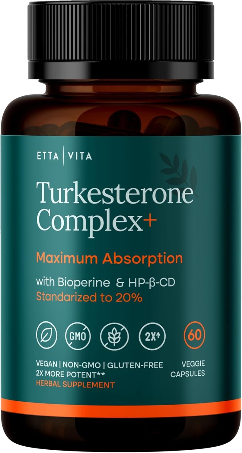 Potent Turkesterone Supplement, 2X Pure (Made in USA – 60 Count (Pack of 1)