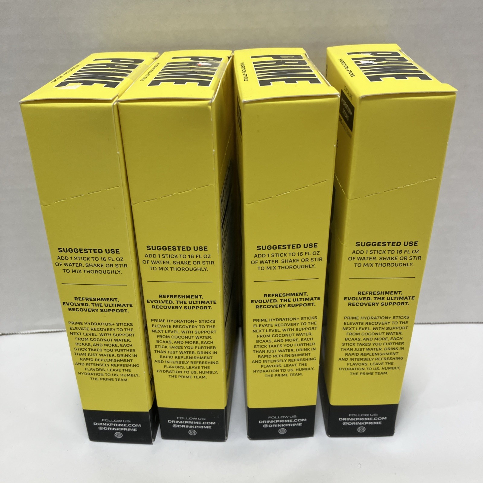 4 Prime Electrolyte Hydration Drink Mix Sticks Lemonade 24 Packs Zero Add Sugar