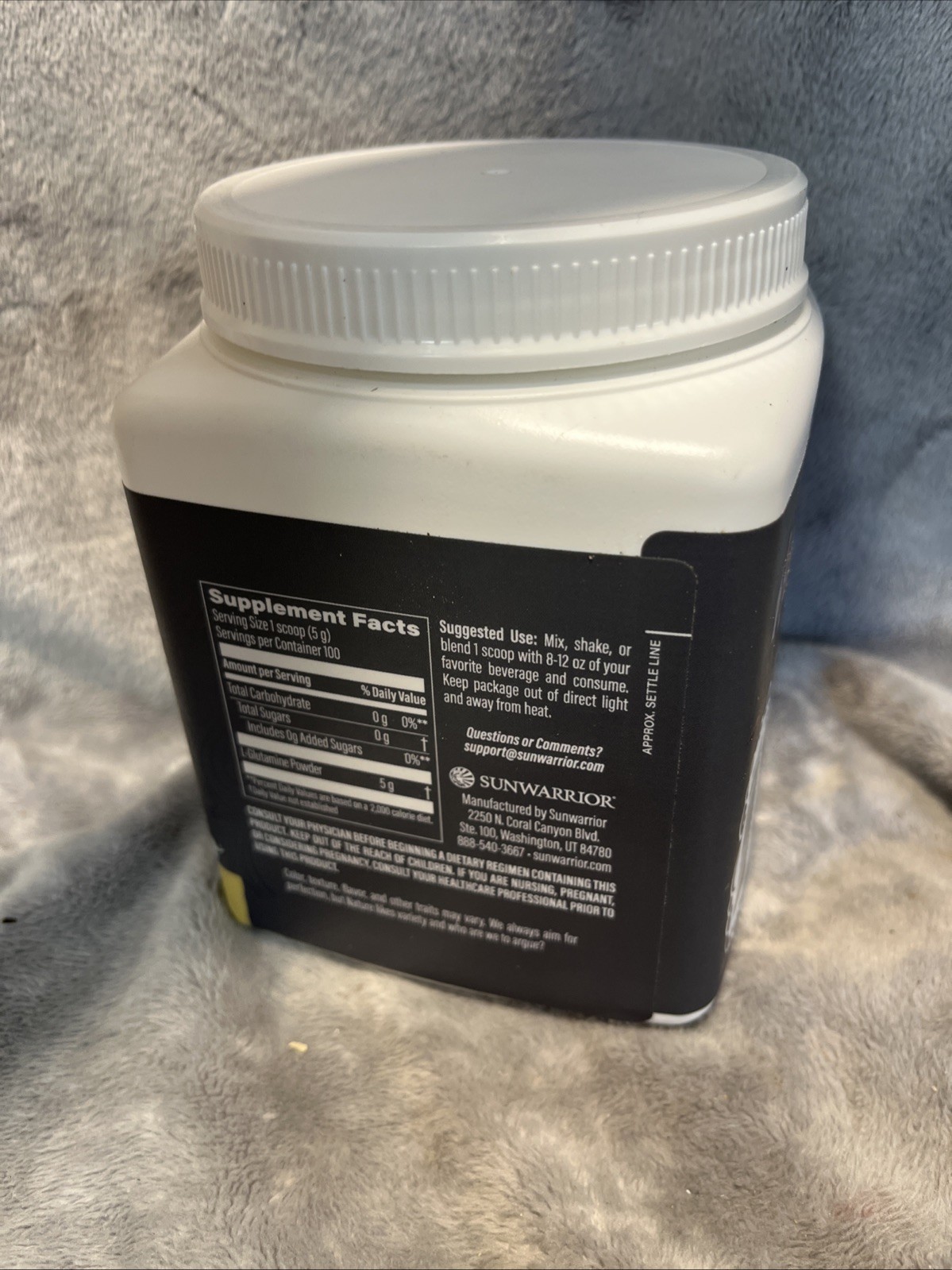 Sunwarrior Active Glutamine Powder for Muscle Recovery & Gut Health Support 04/2