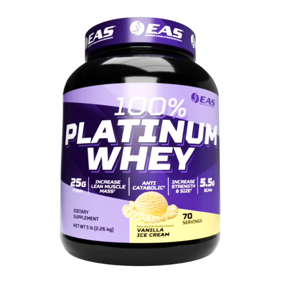100% Platinum Whey, Vanilla Ice Cream , 5 lb (2.26 kg)