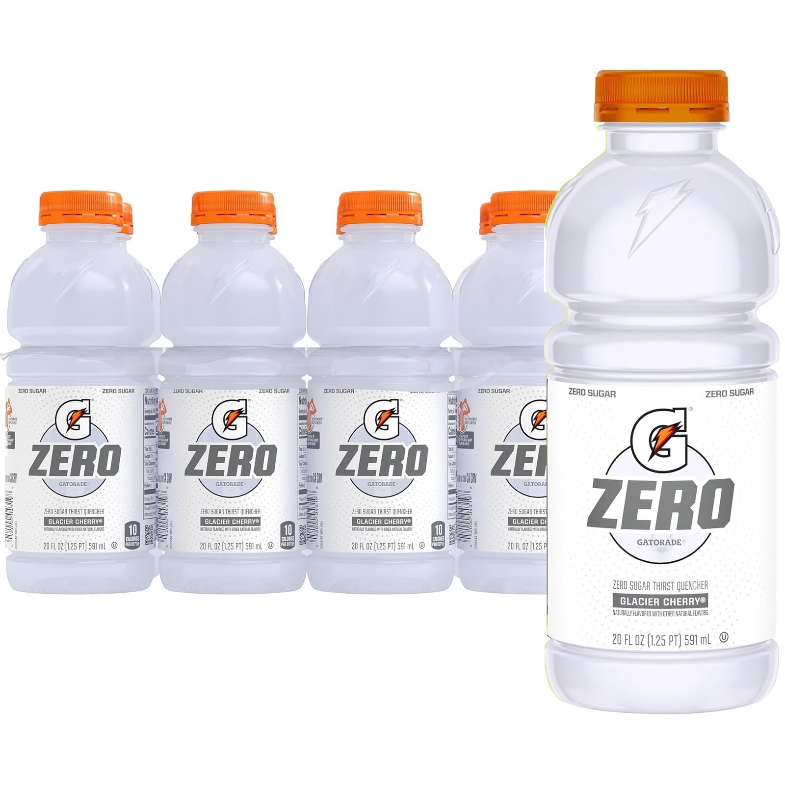 Gatorade Zero Sugar Thirst Quencher Sports Drink, Lemon-Lime, 20 oz (Pack of 8)