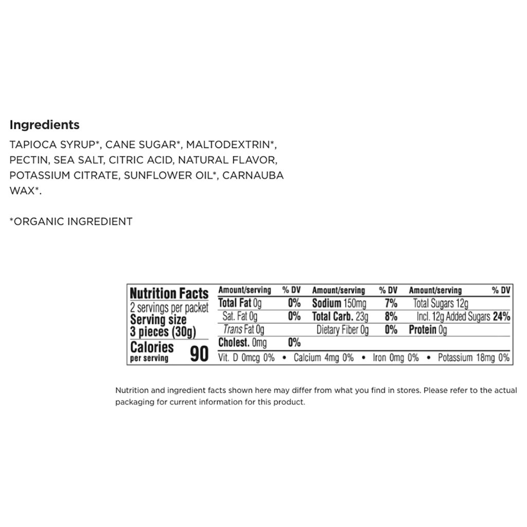 Clif Bar Shot Bloks Energy and Electrolyte Chews Margarita 3x Sodium Box of 18