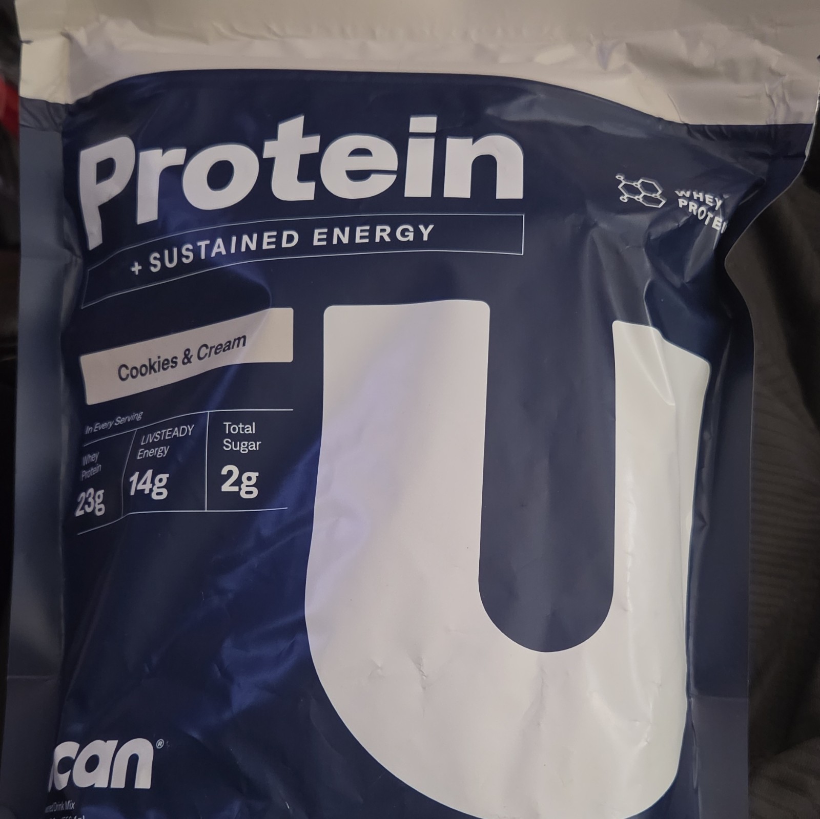UCAN Whey Protein Powder + Sustained Energy No Added Sugar Cookies & Cream