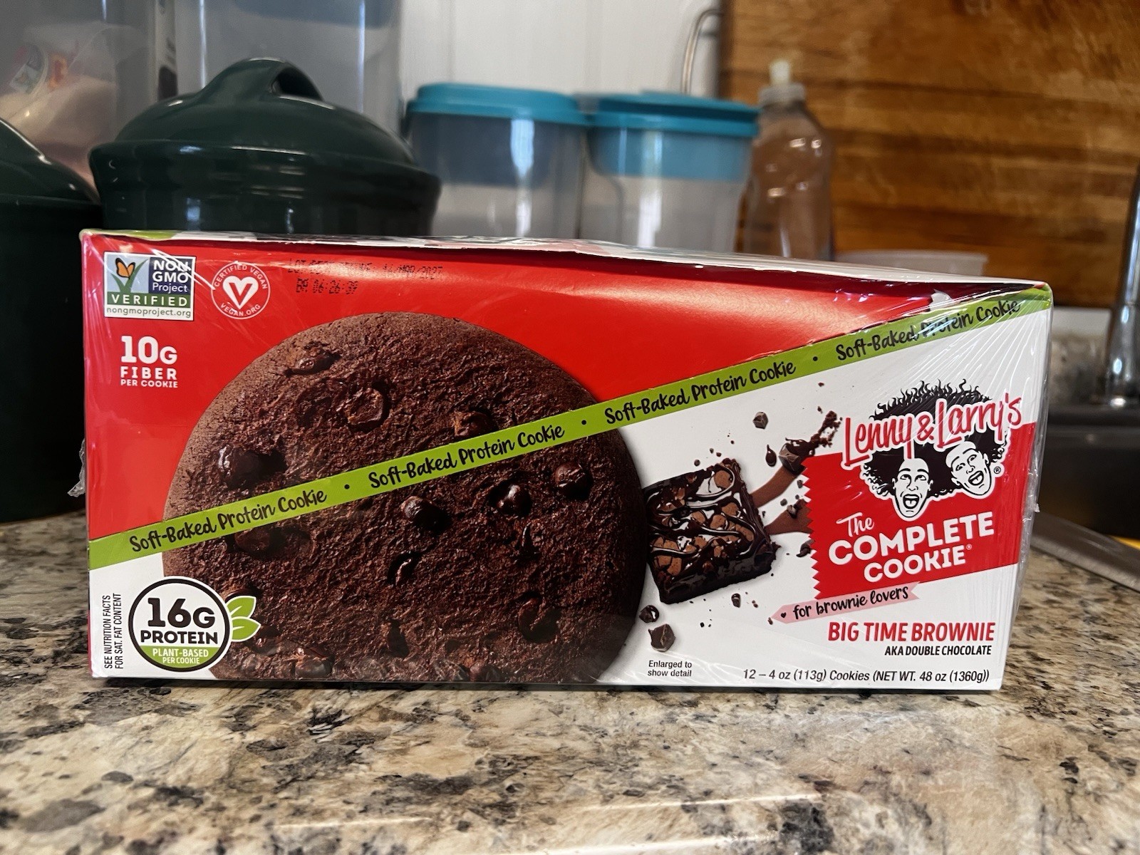 Lenny & Larry’s Complete Protein Cookie 2 Ounce (Pack of 12) Big Time Brownie