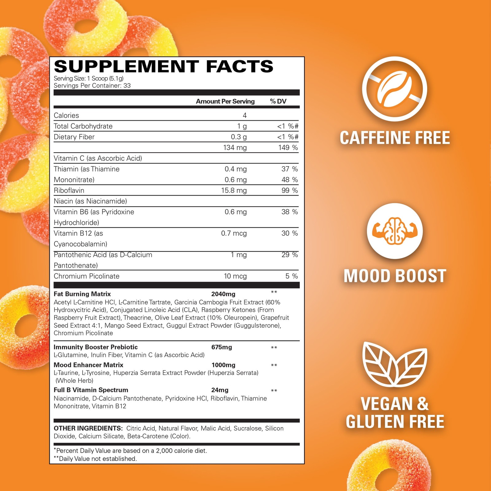 EHP LABS OxyShred Non Stimulant , Caffeine Free Pre-Workout Supplement