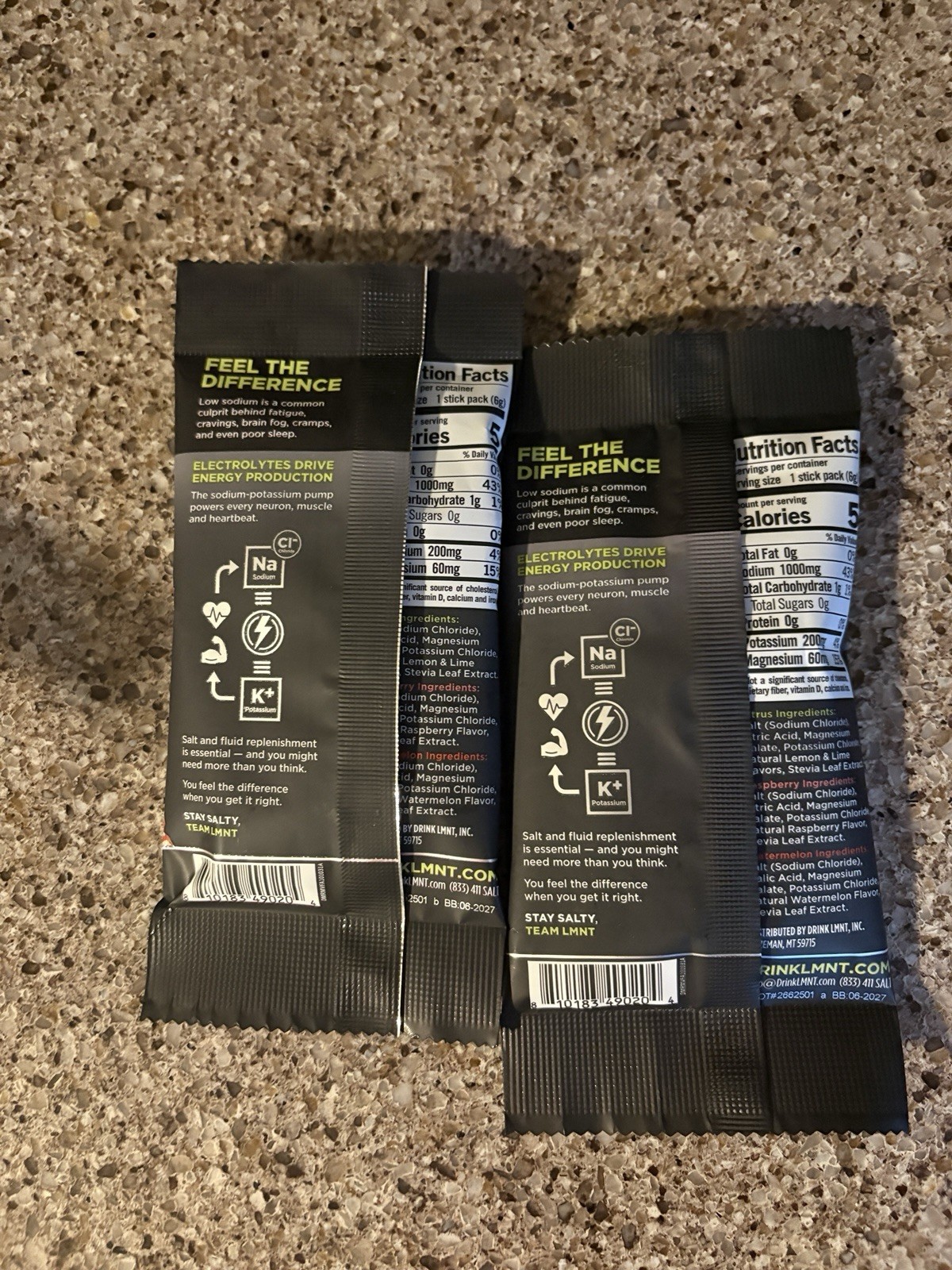 6 LMNT Electrolyte Drink Mixes 2x 3 Stick Variety Pack Citrus Raspberry Melon