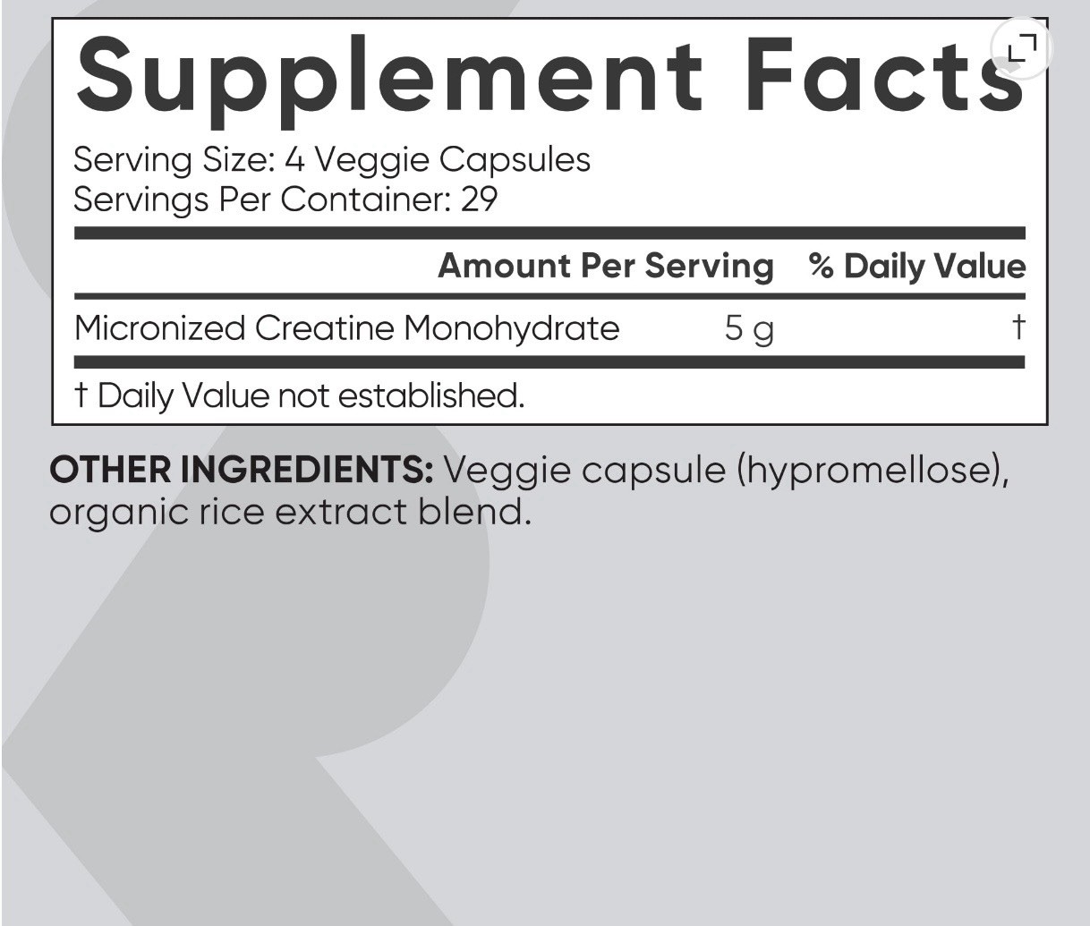 Sports Research Creatine Monohydrate 5g 116 Vegan Caps Gluten-Free Non-GMO
