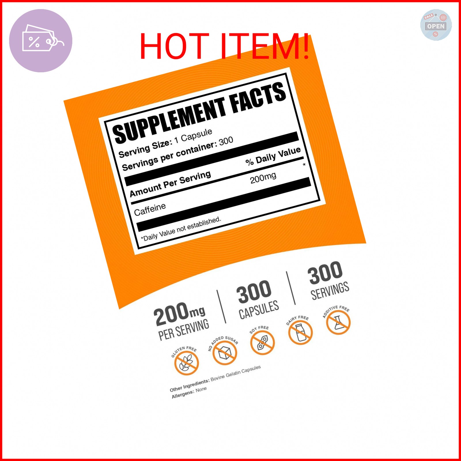 BulkSupplements.com Caffeine Capsules – Caffeine Supplements, Caffeine Pills 200