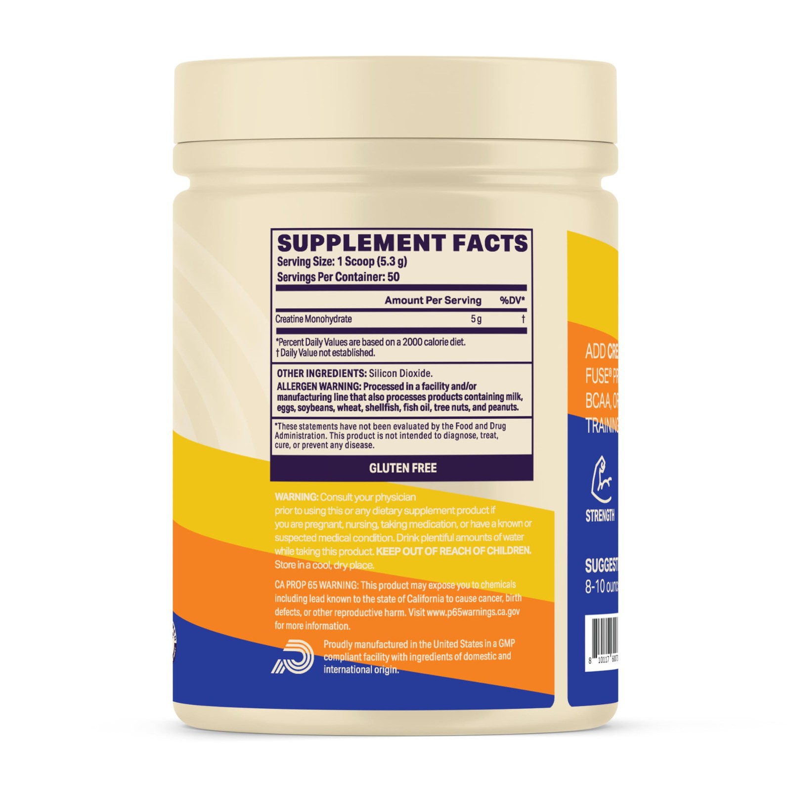 Podium Nutrition, Solos | Creatine Monohydrate, 50 Servings, Unflavored, Boost
