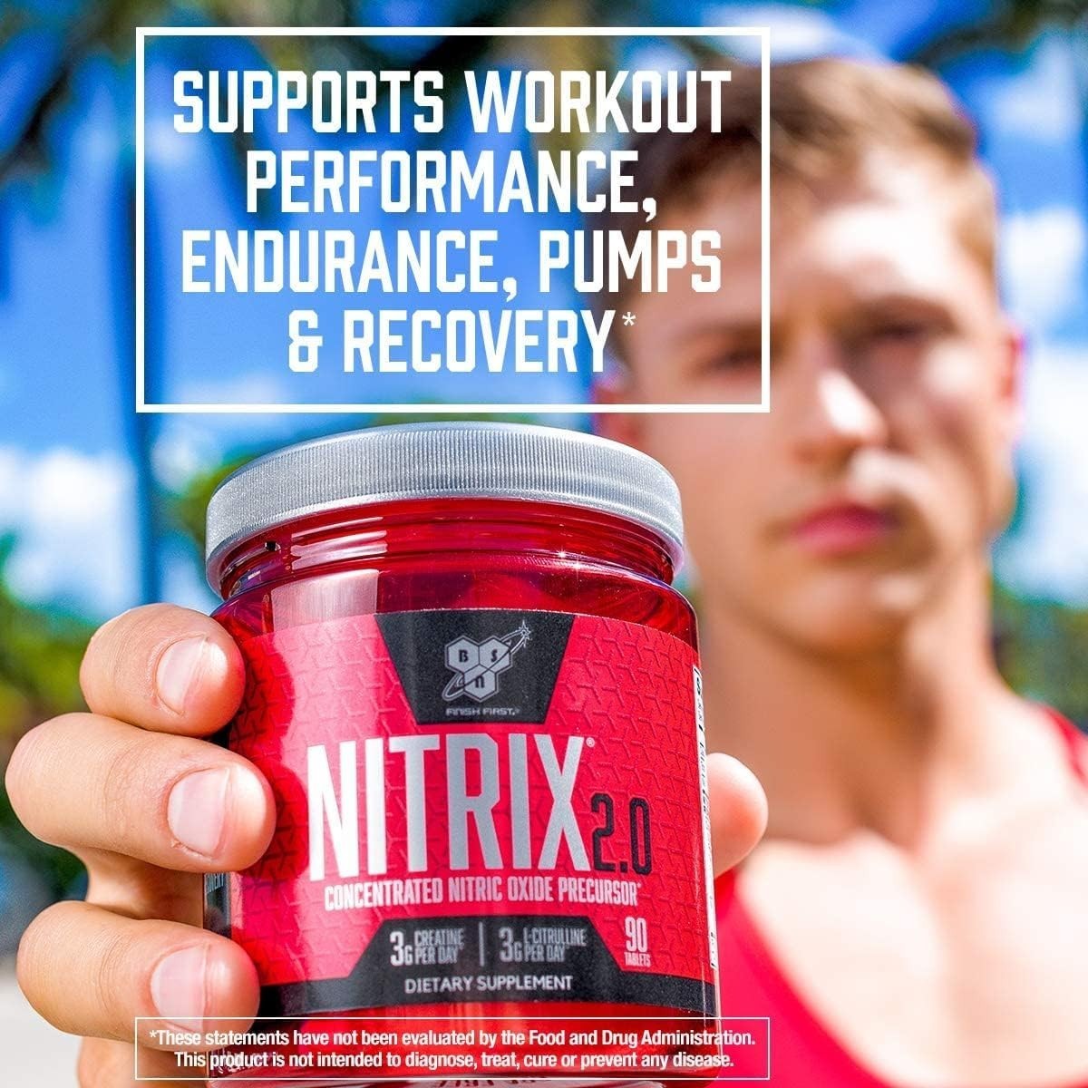 NITRIX 2.0, Workout Supplement, Nitric Oxide Precursors, 3g Creatine, 3g L Ci…