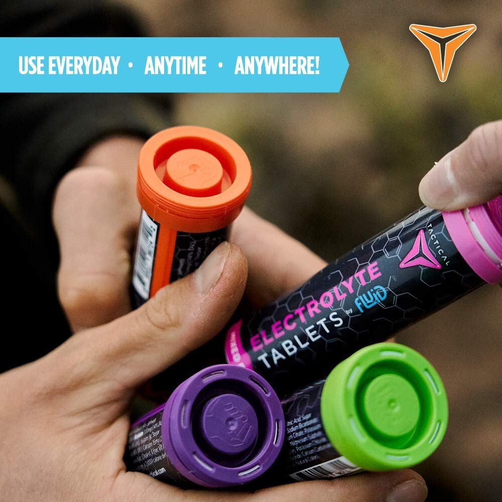 Portable Electrolyte Tablets – 4 Flavors, 40 Servings, Perfect for Active Adults