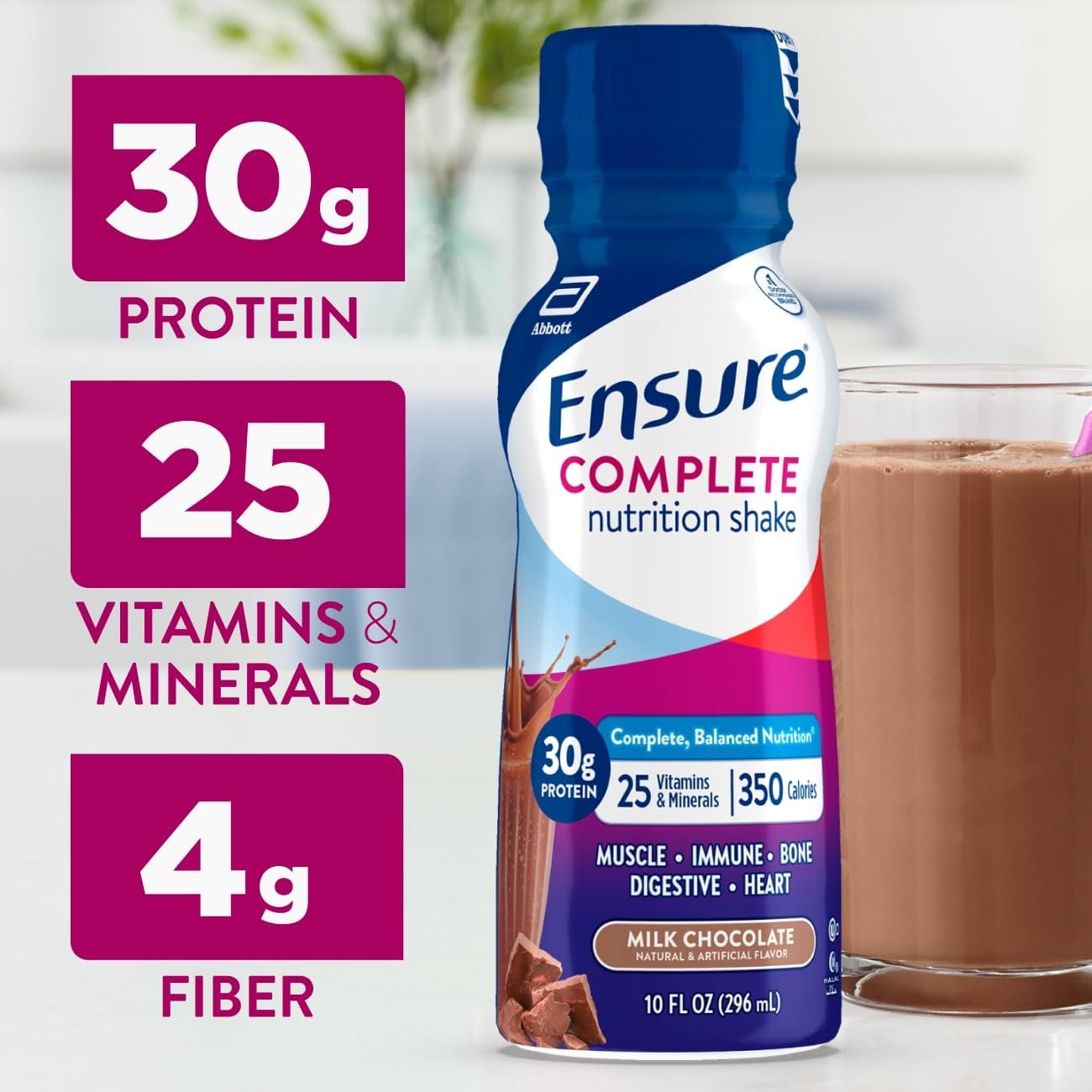 Ensure COMPLETE Milk Chocolate Nutrition 10 Fl Oz (Pack of 24),