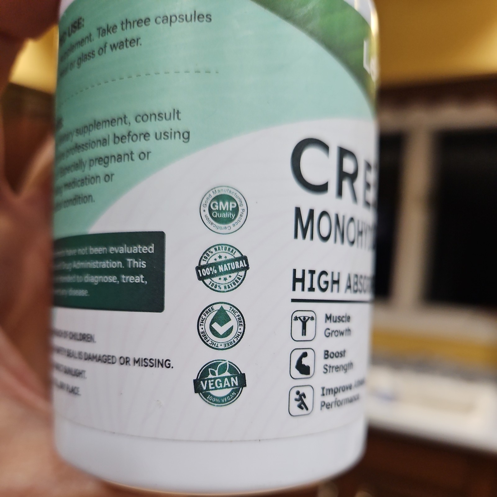 Creatine 2500, Monohydrate Muscle Strength, 90 Capsules