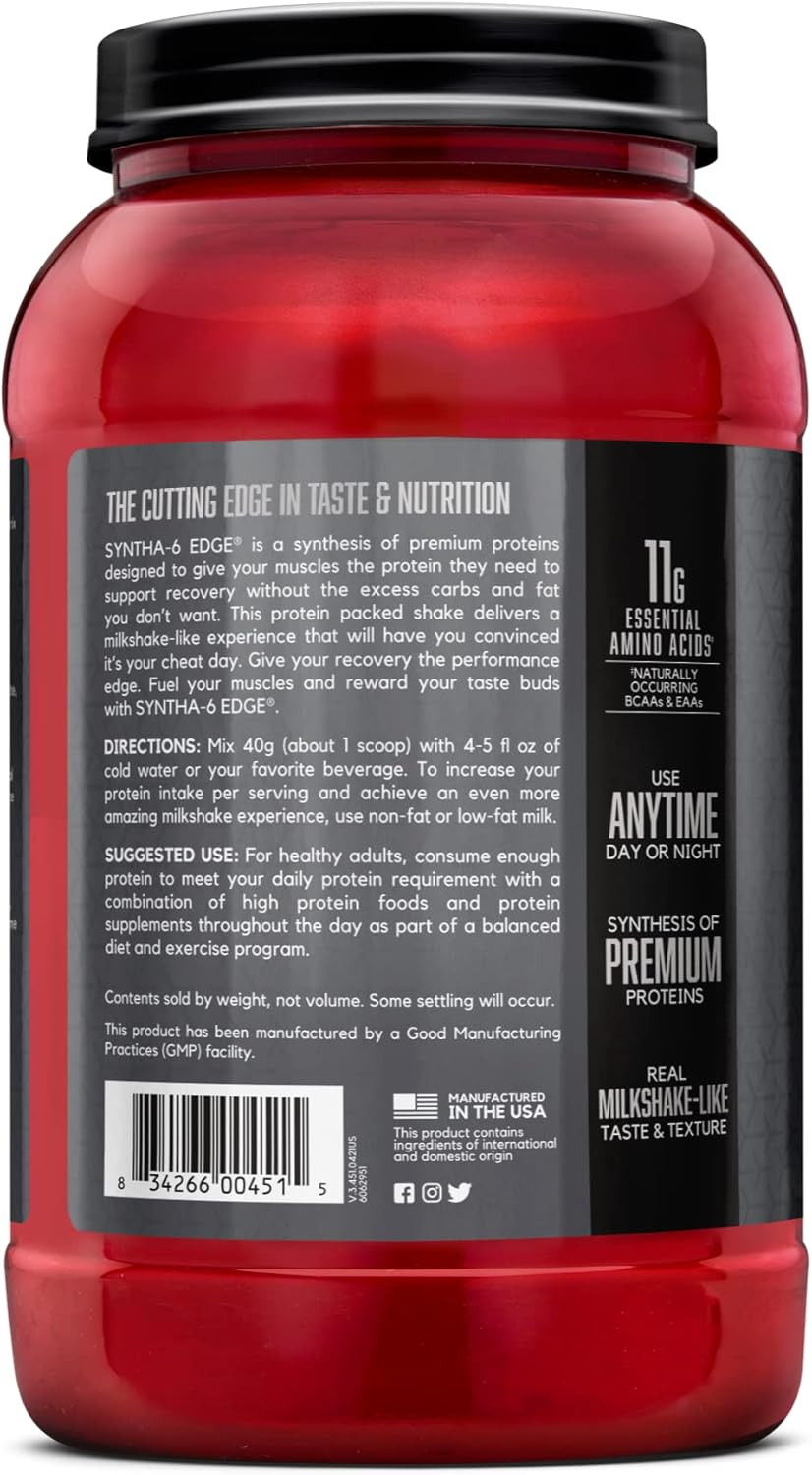 SYNTHA-6 Edge Protein Powder, with Hydrolyzed Whey, Micellar Casein, Milk Protei
