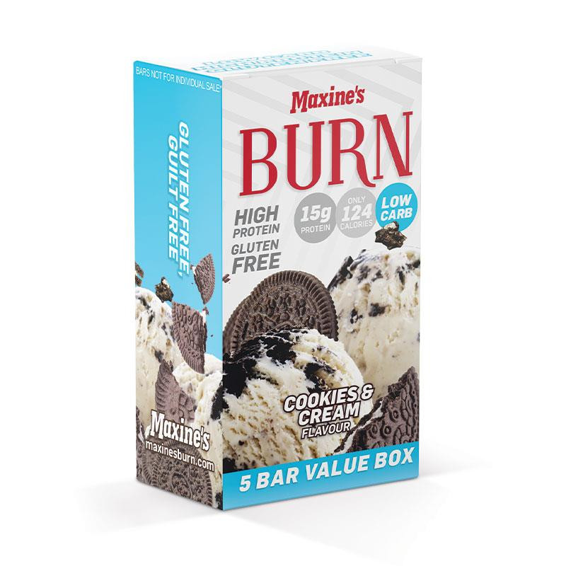Maxine’s Burn Bars Cookies & Cream 5 x 40g