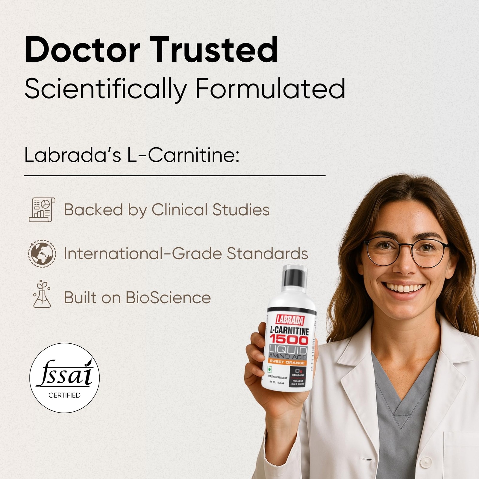Labrada L-Carnitine 450 Ml |1500 Mg Liquid Amino Acid With 0 G Sugar