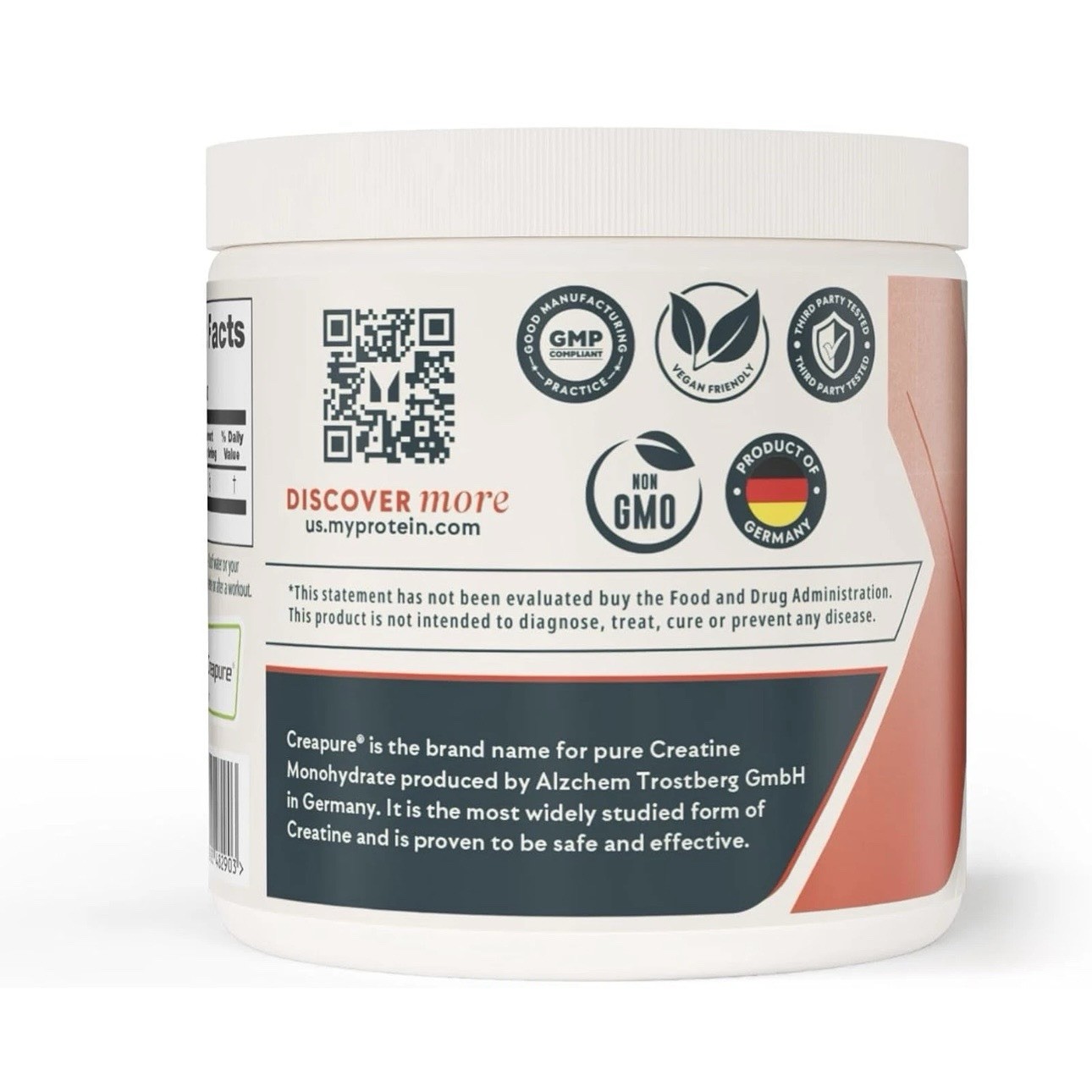 Myprotein Creapure Creatine Monohydrate Powder Pure Unflavored 50 Servings 250g