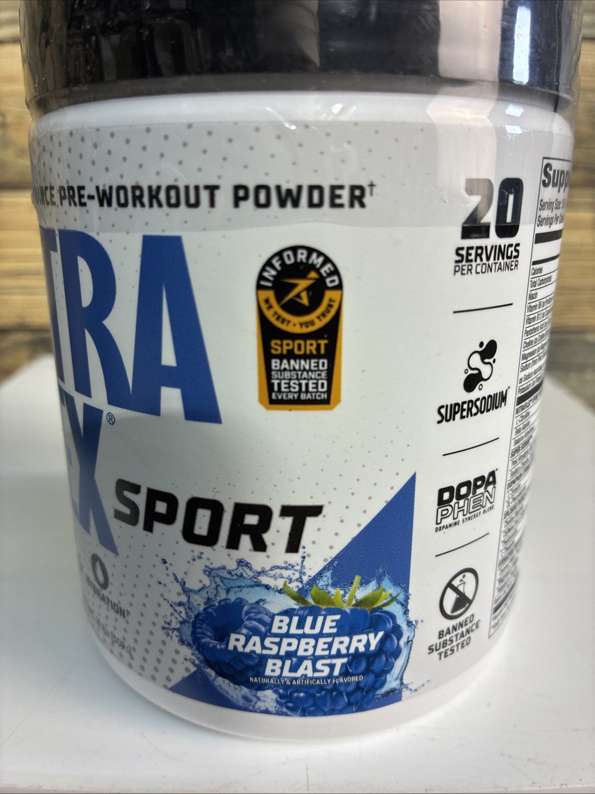 Nitraflex Sport Pre-Workout Powder 20 Servings – Blue Raspberry Exp 07/2027