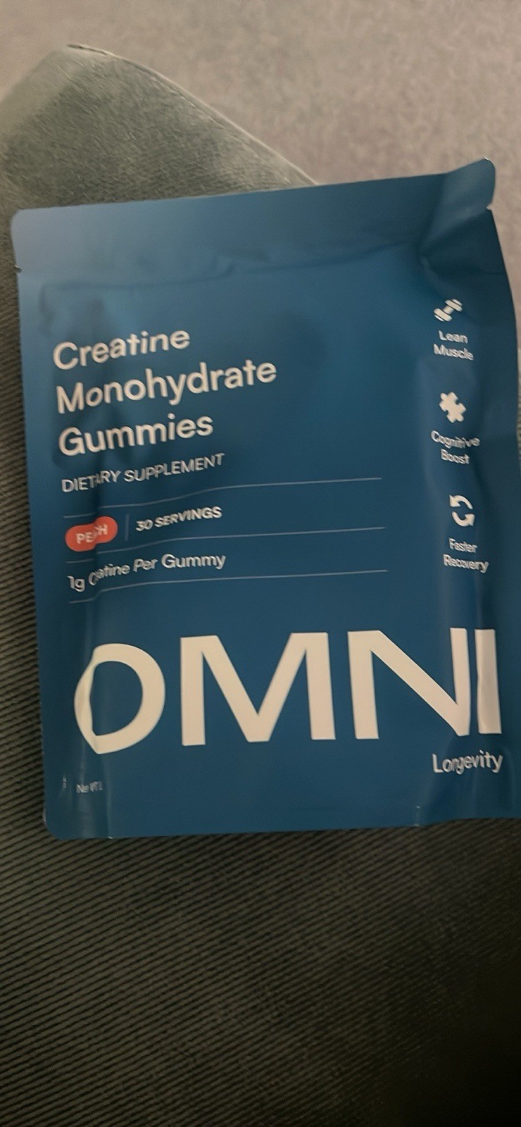 Omni Creatine Monohydrate Gummies Peach 30 Sevings