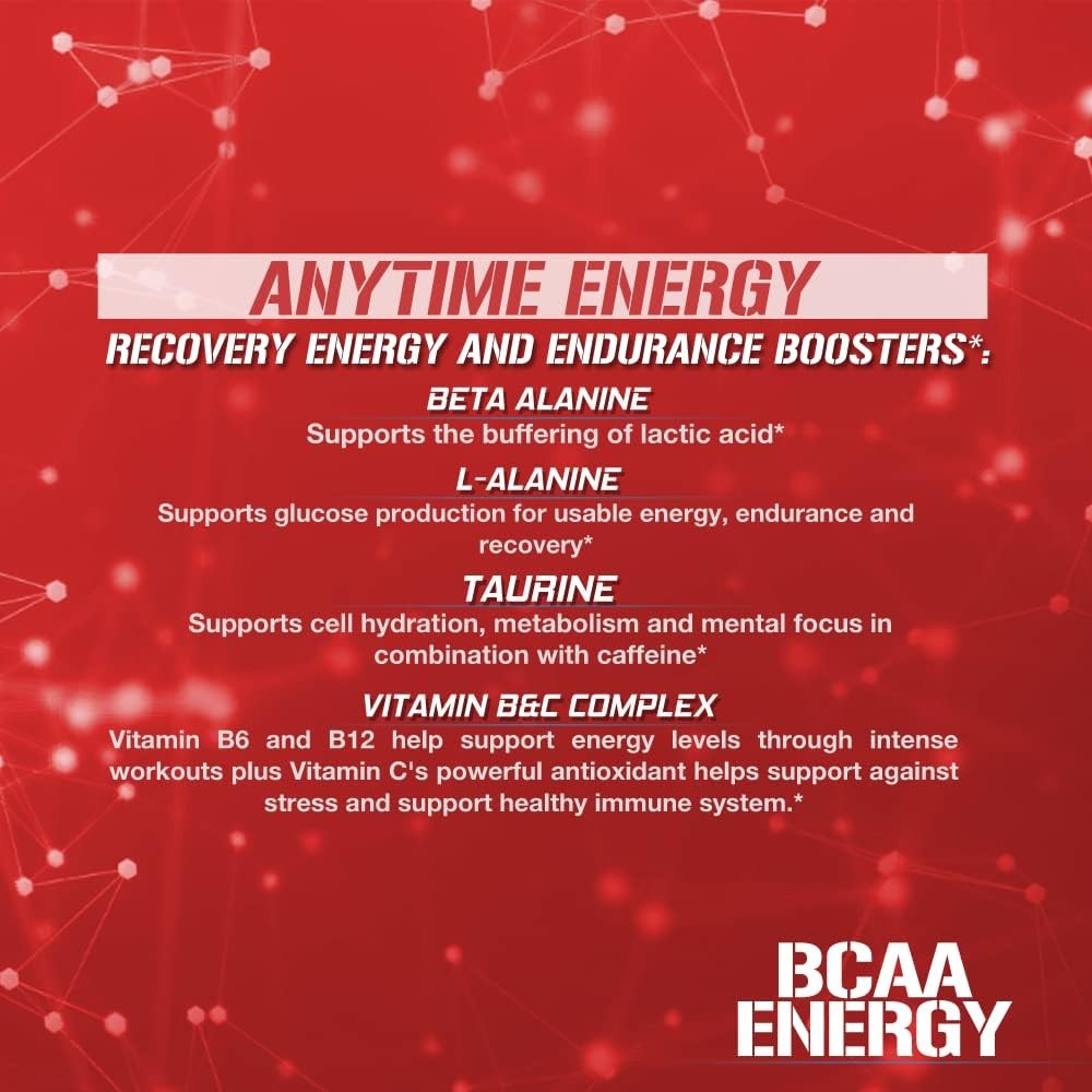 EVL BCAAs Amino Acids Powder – BCAA Energy Pre 65 Servings, Fruit Punch