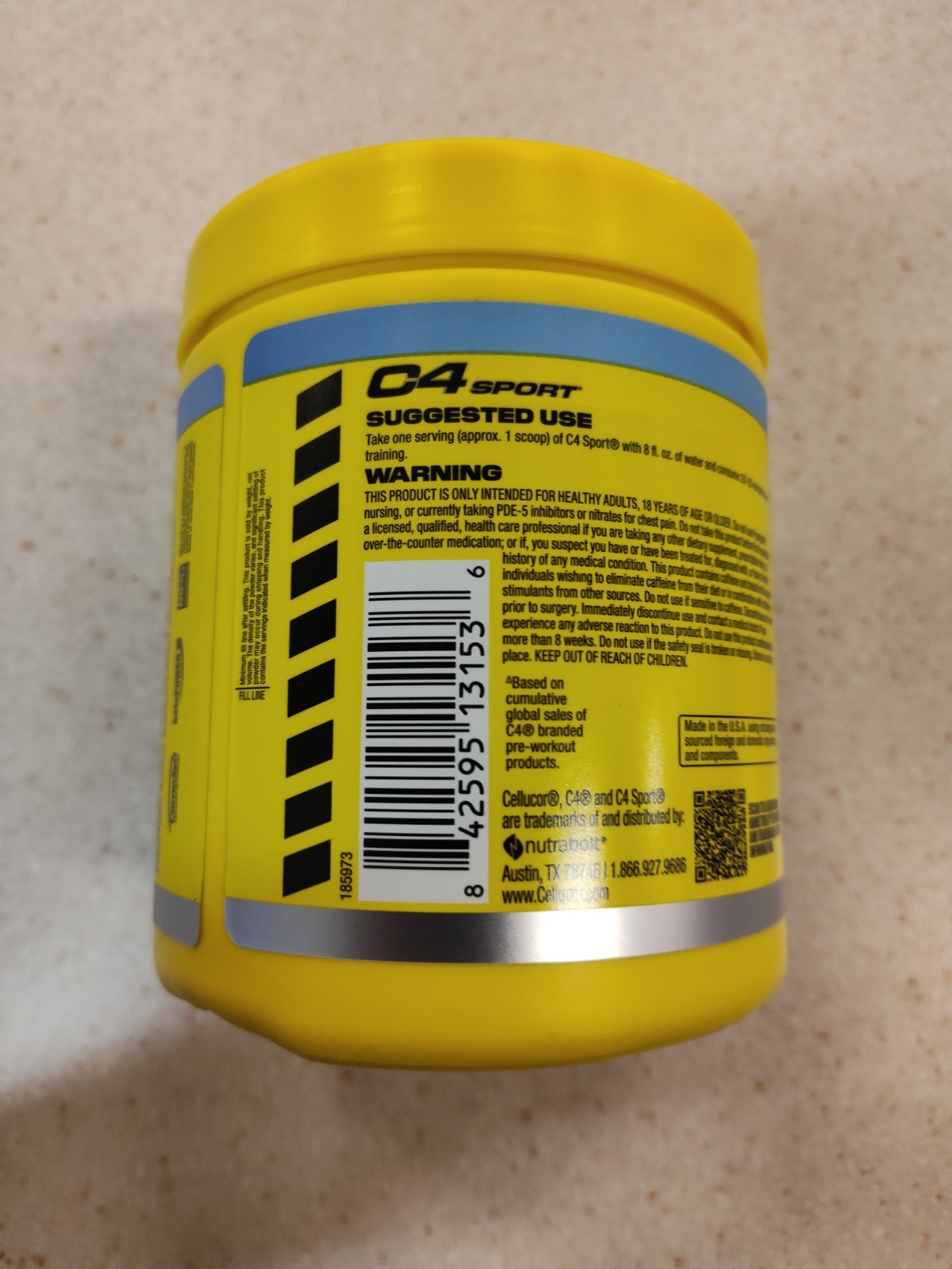 Cellucor C4 Sport Original Pre Workout Powder Icy Blue Razz 20 Servings 10/2027