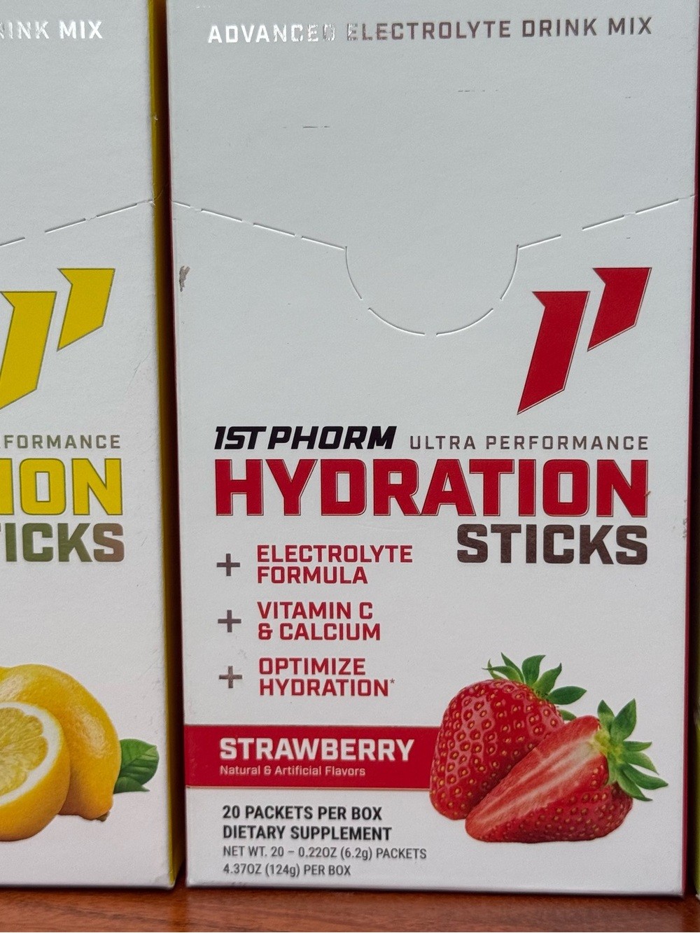 NEW LOT OF 3 BOXES (60 Packets) 1st Phorm Hydration Sticks Electrolyte Drink Mix