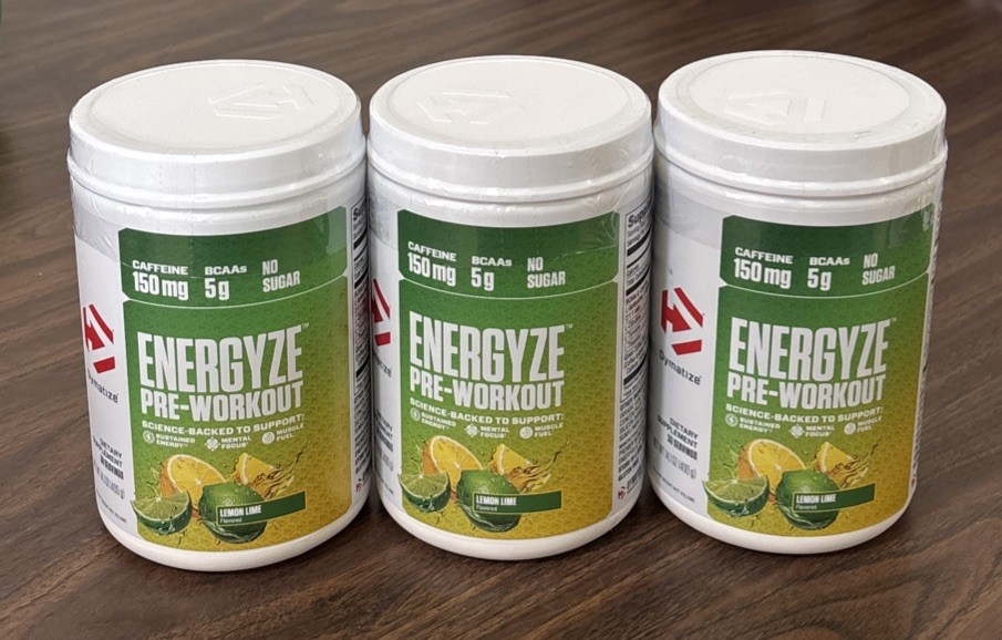 Energyze™ Pre-Workout, Lemon Lime, 14.1 oz (400 g) Lot Of 3 (10/26)
