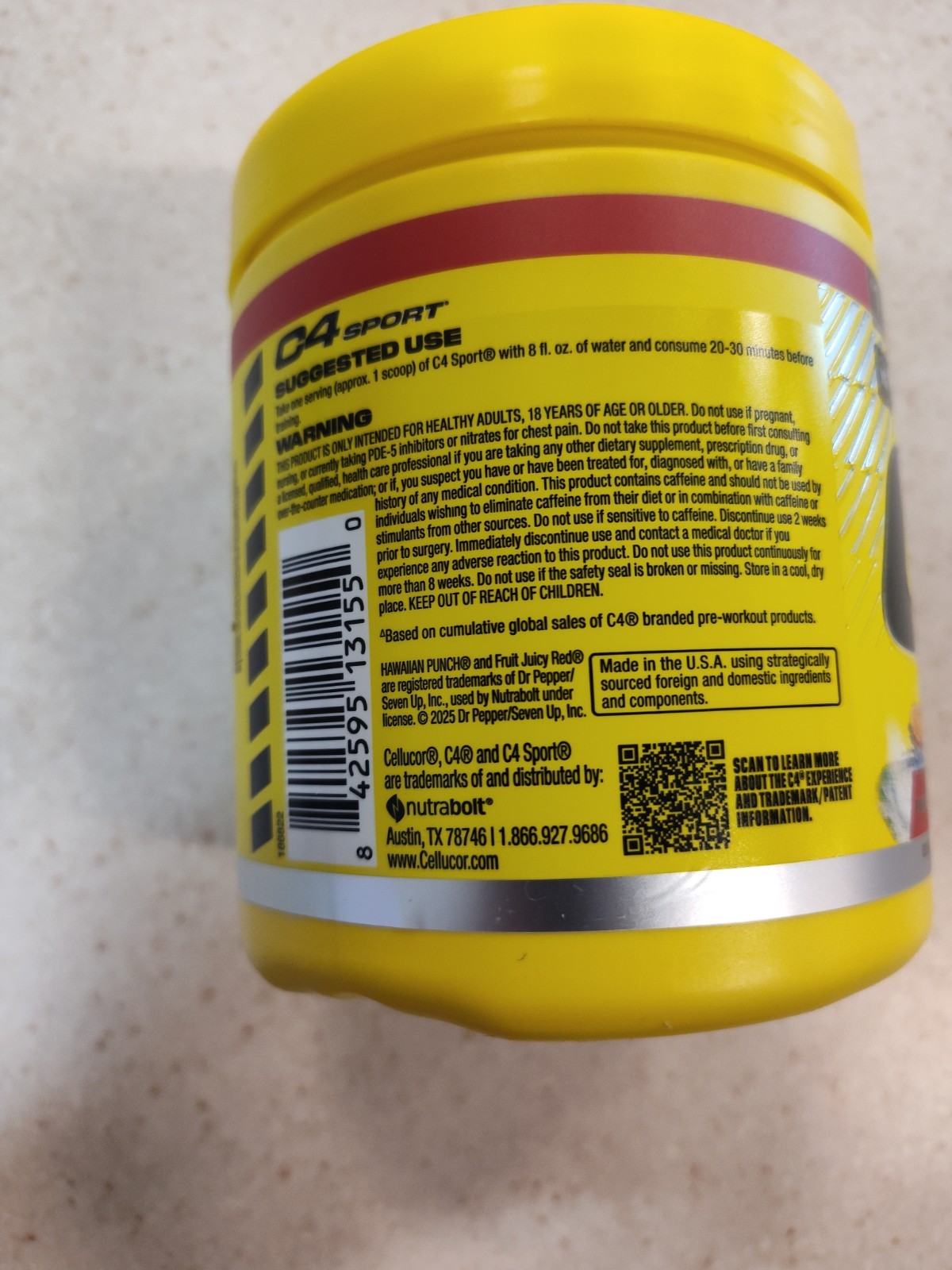C4 Sport Pre Workout Powder Hawaiian Punch, 20 Servings Exp 12/27
