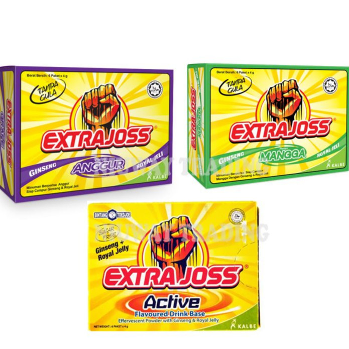 Extra Joss Energy Drink Powder Flavor Mango, Grape, Active – QUICK ENERGY BOOST