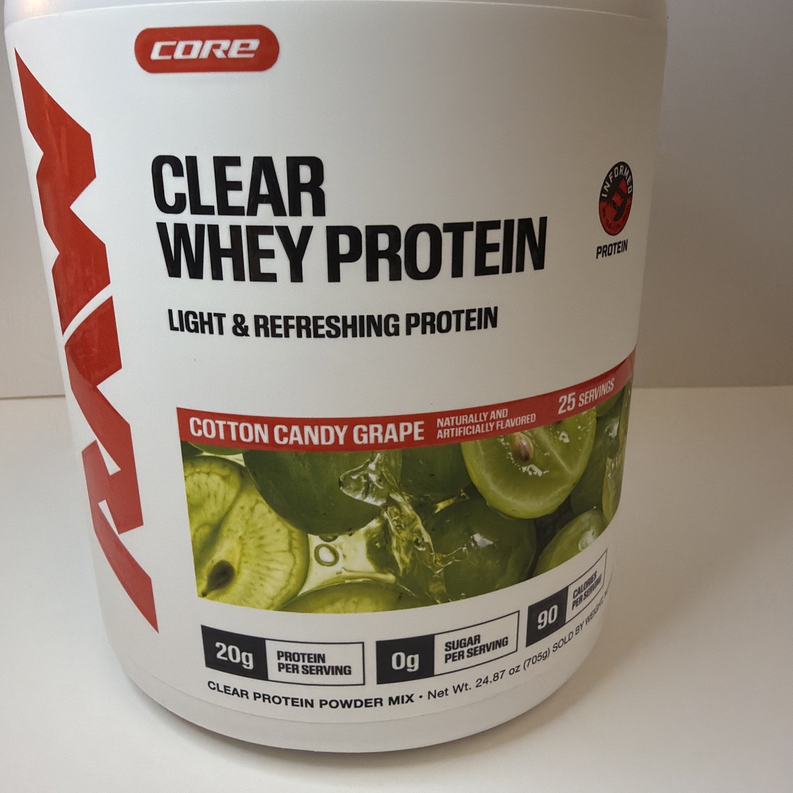 Raw Nutrition Clear Whey Protein – Cotton Candy Grape – Brand New – 25 Servings