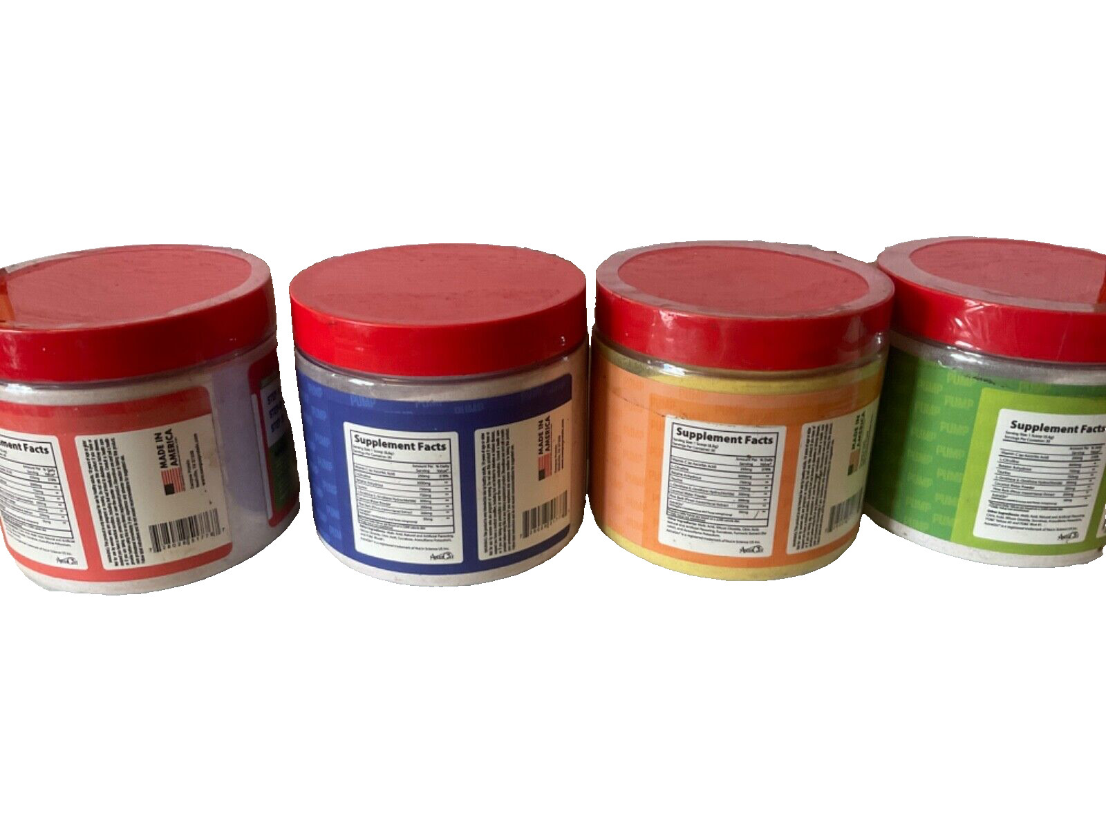 4x Campus Protein Pump Pre-workout Peach,Apple, Rainbow Blue Jolly Candy READ