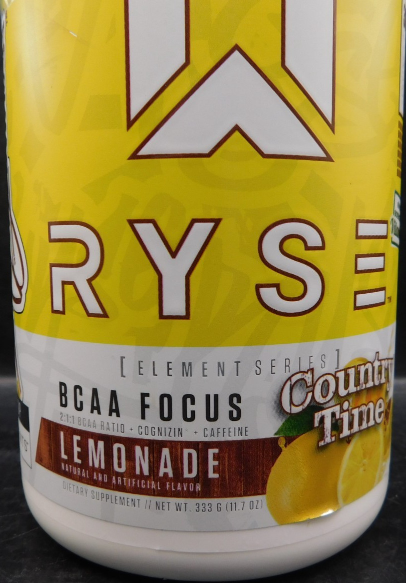 2Pk Ryse BCAA Focus Country Time Lemonade, 11.7 Oz. Each, Exp. 5/27