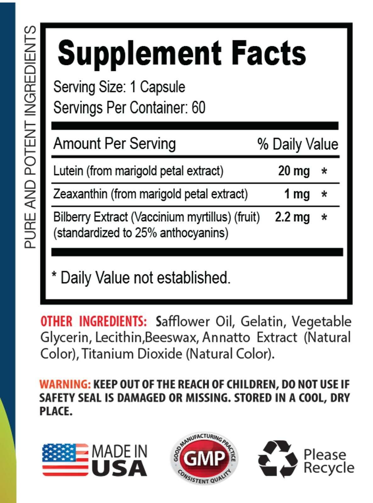 vision formula vitamins – EYE VISION GUARD – zeaxanthin capsules 2B