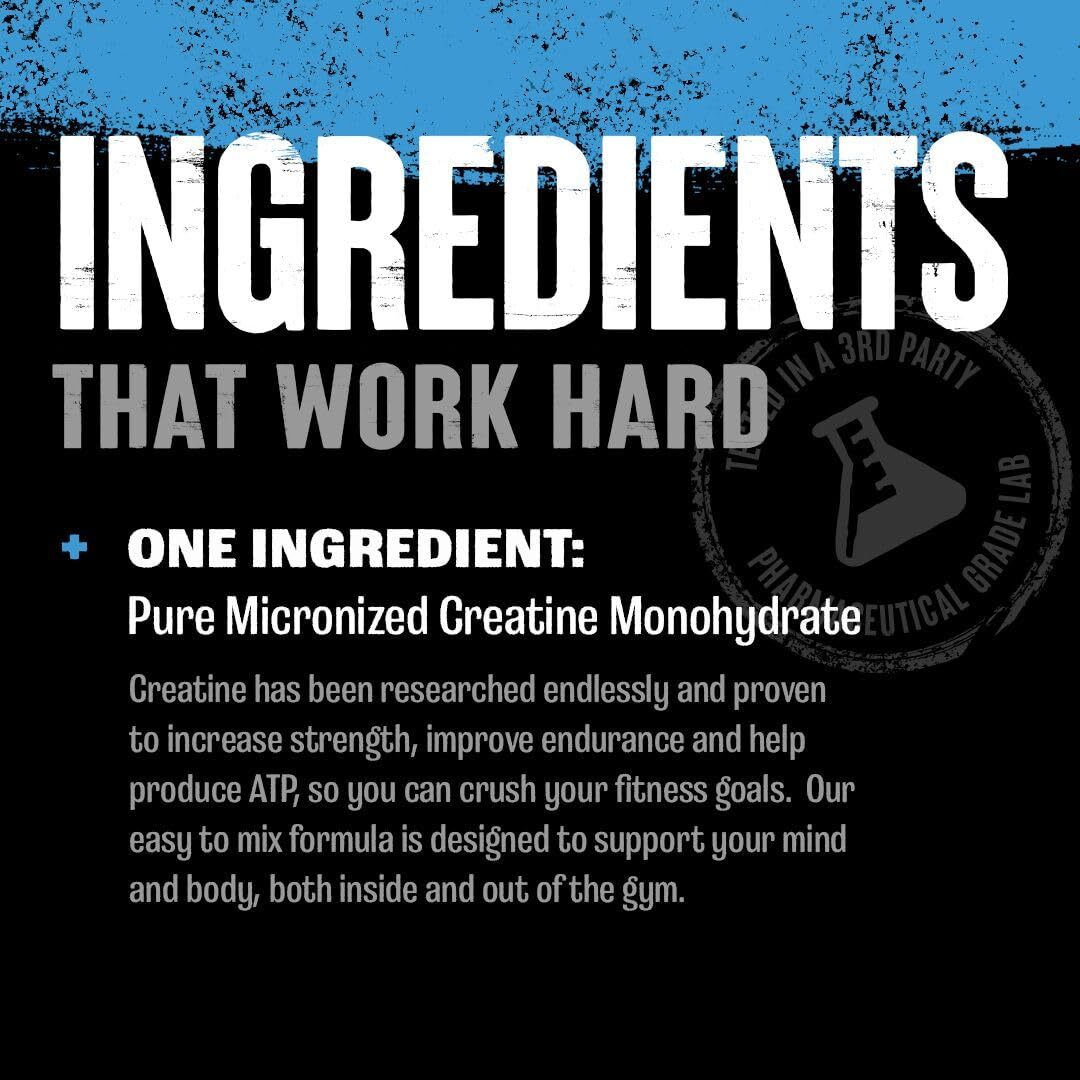 Creatine Monohydrate 300g Unflavored 60 Servings Boost Muscle Strength Endurance