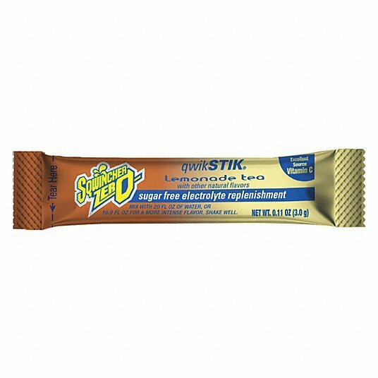 Sqwincher Qwik Stik Sugar Free Electrolyte Hydration Drink Mix LEAMONADE TEA 50