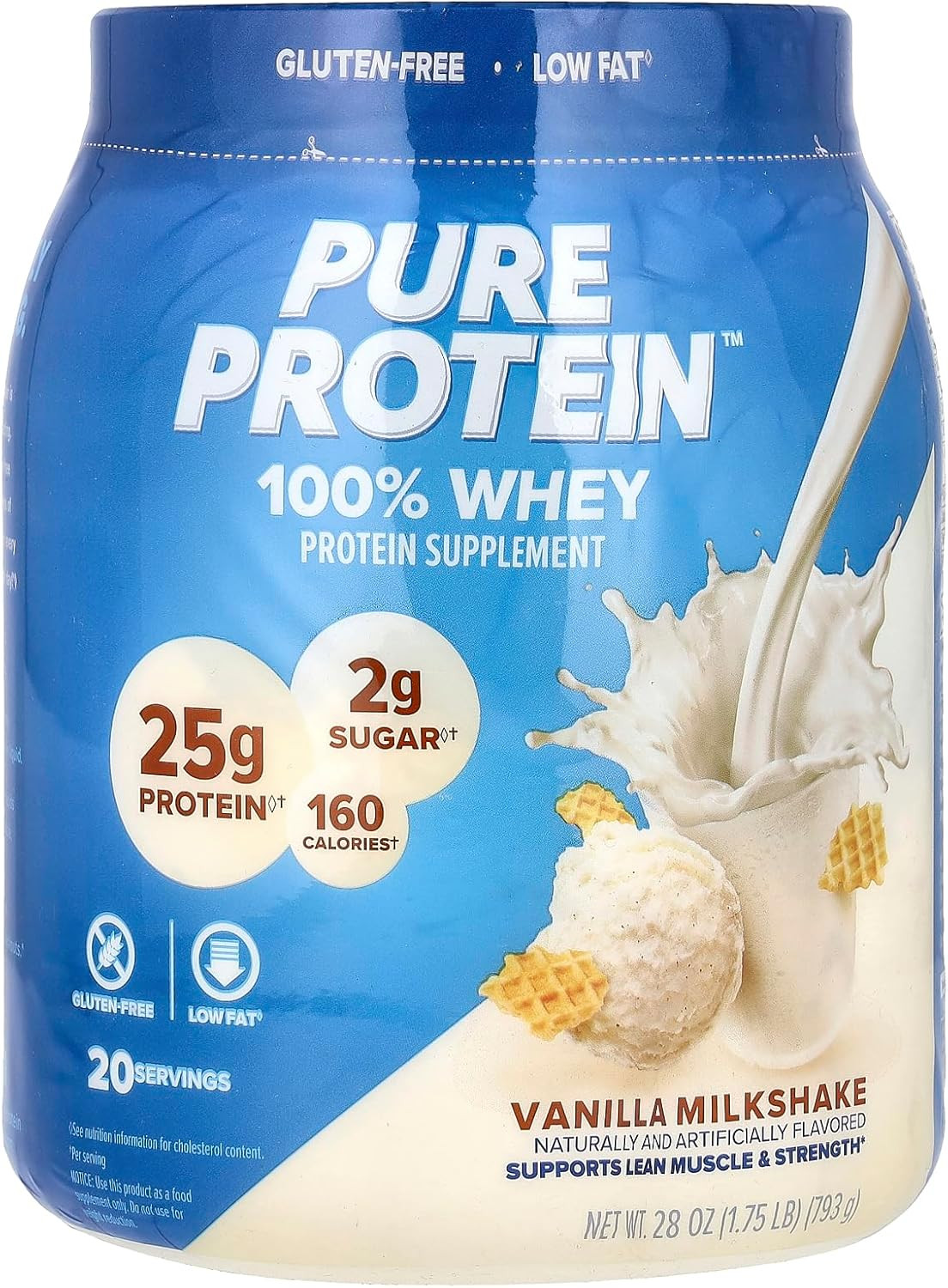 100% Whey Protein Powder, Rich Chocolate, 25 G Protein, 1.75 Lb (Packaging May V