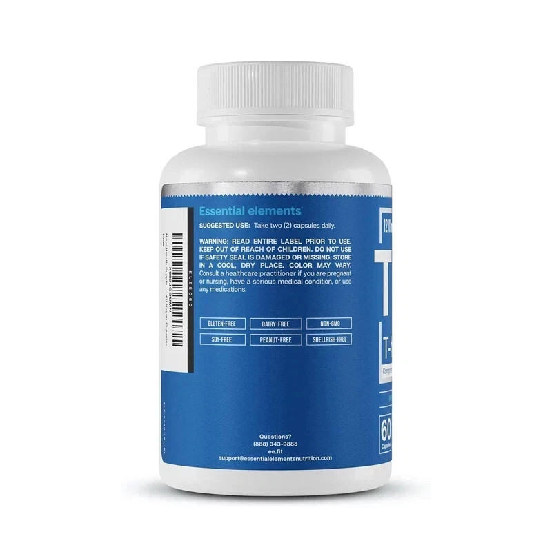 Essential Elements T-Hero Health Supplement Enhance Energy & Performance, 2 Pack