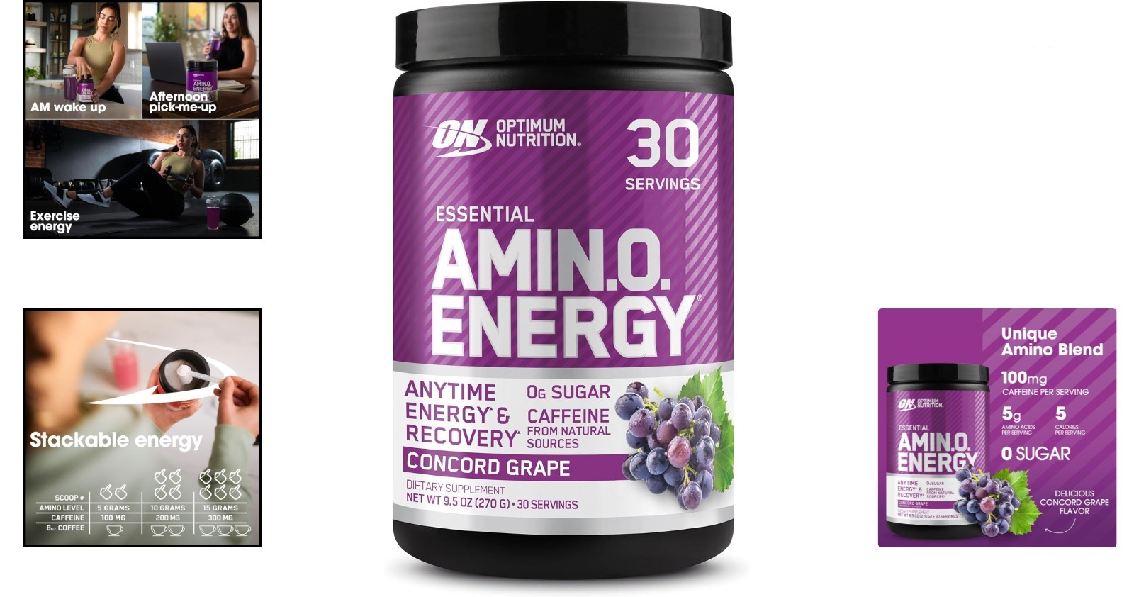 Concord Grape Amino Energy – 30 Servings of Keto-Friendly Focus & Energy Formula