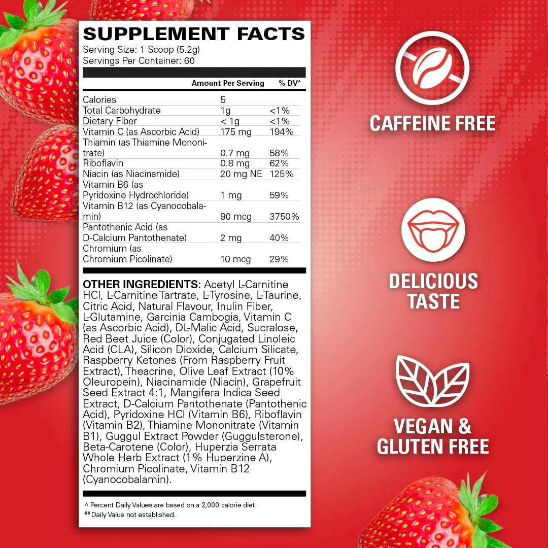 Oxyshred Non Stimulant Pre Workout Powder – Stim Free, Caffeine Free Preworkout